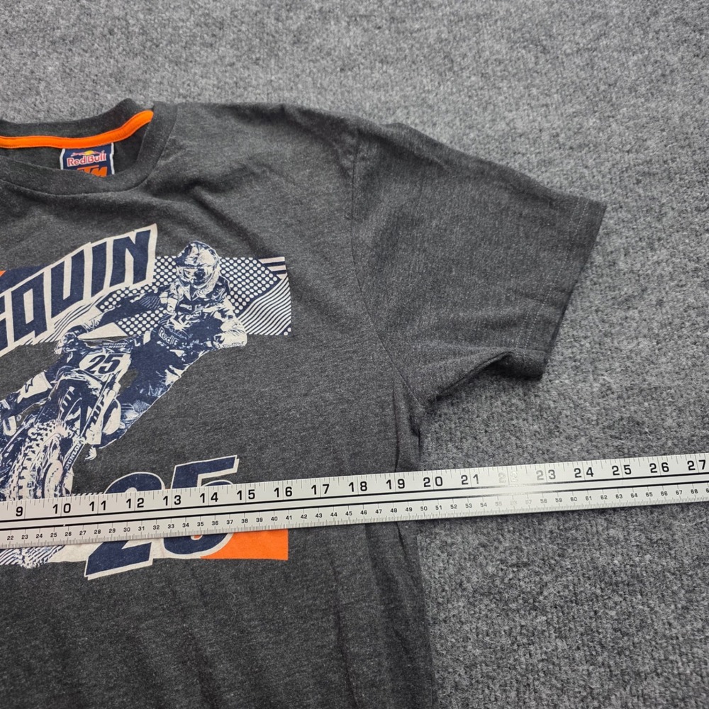 Red Bull KTM Factory Racing Marvin Musquin 25 T-Shirt XL Gray Motocross Mens Tee - Picture 8 of 10